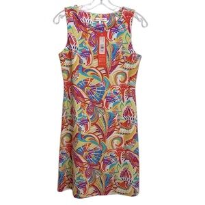 Jude Connally Beth Fanfair Apricot Sheath Dress Size S Travel Comfort Vi…